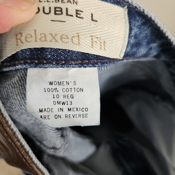 L.L.Bean Double L Relaxed Fit Women's Blue Jeans Size 10R - Picture 6 of 12